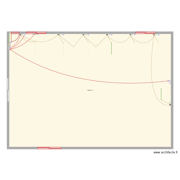 CHIFFONS. Plan de 1 pièce et 301 m2