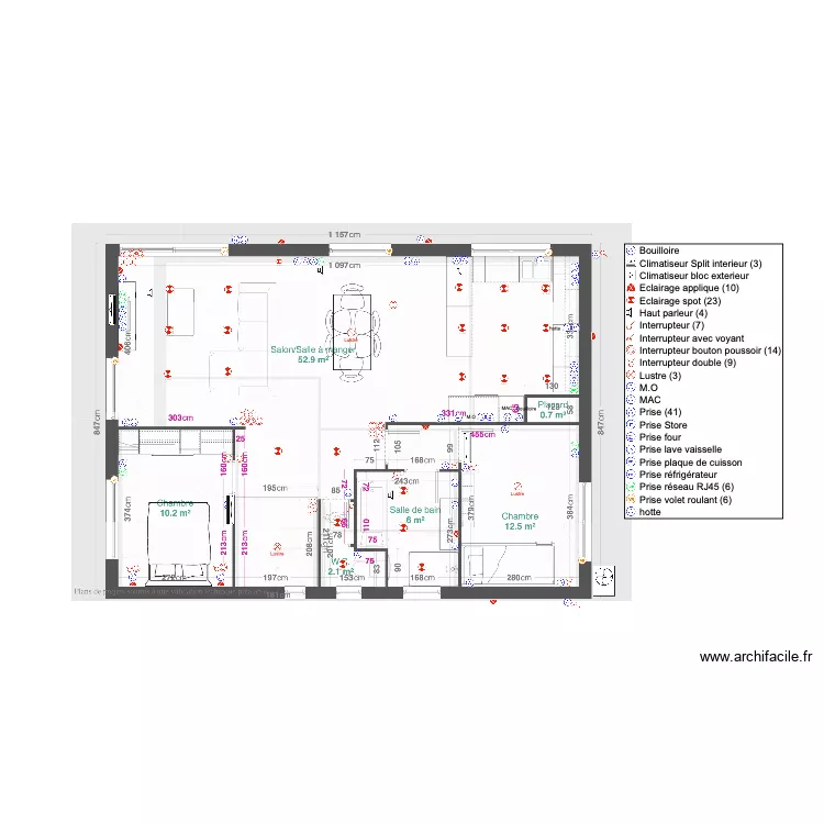 Maison La Motte R+1. Plan de Maison La Motte R+1. Plan de