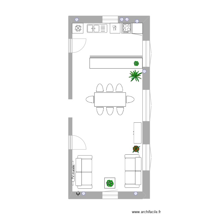 Plan cuisine 1. Plan de 0 pièce et 0 m2