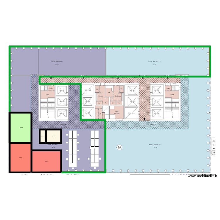 plan2 b. Plan de 5 pièces et 77 m2