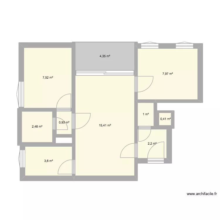 Cabourg projet 1er. Plan de 10 et 46 m² Cabourg projet 1er. Plan de 10 et 46 m²