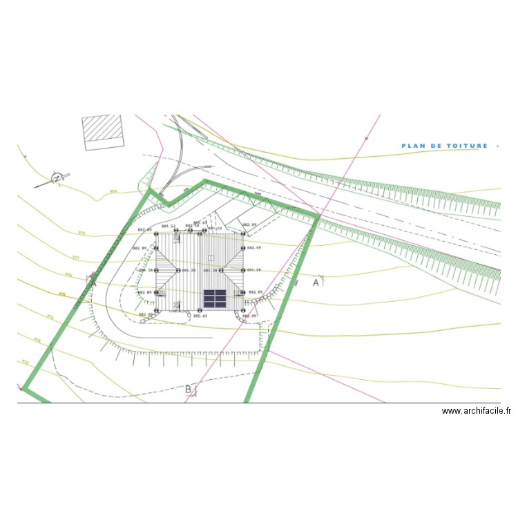 Plan toiture. Plan de 0 pièce et 0 m2