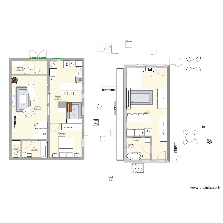 STUDIO pam. Plan de 0 pièce et 0 m2