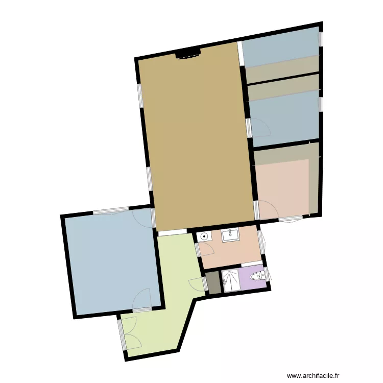 5/7 BALLU 5E. Plan de 14  et 84 m²