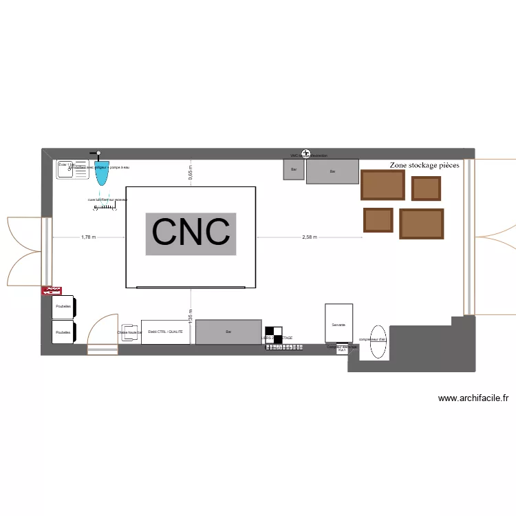 Aménagement atelier. Plan de Aménagement atelier. Plan de