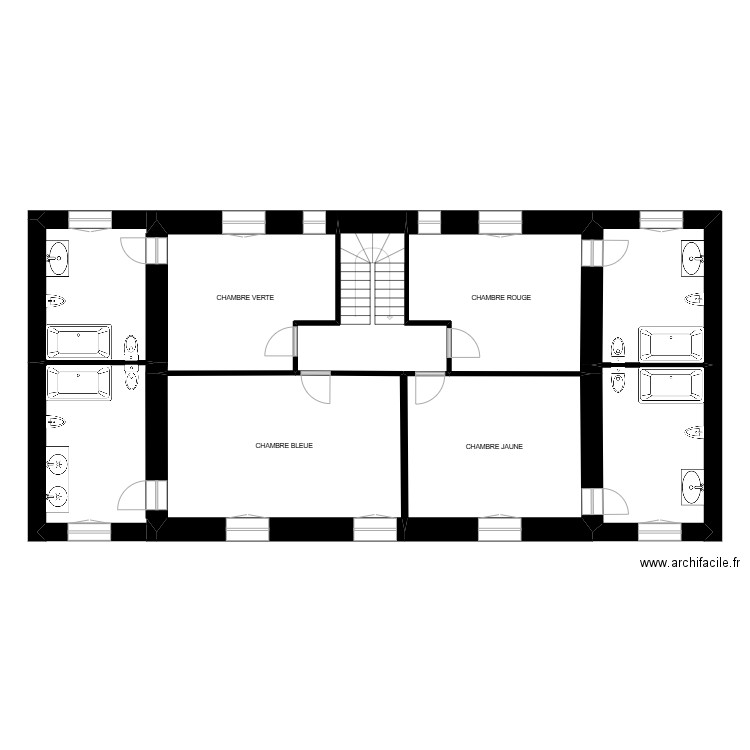 HARAS. Plan de 9 pièces et 127 m2