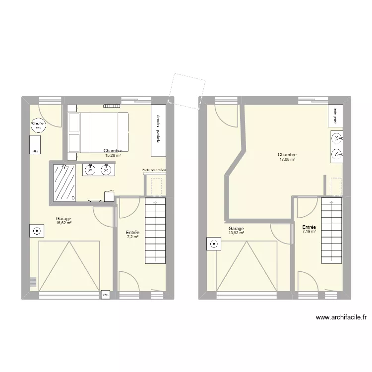 RDC Antony bis. Plan de 6 et 76 m² RDC Antony bis. Plan de 6 et 76 m²