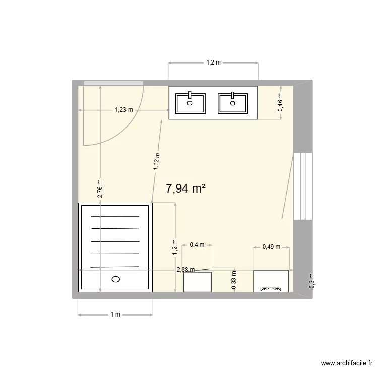 Salle de Bain Hautefage 4 Bis. Plan de Salle de Bain Hautefage 4 Bis. Plan de