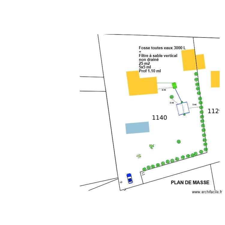 Fourreau. Plan de 0 pièce et 0 m2