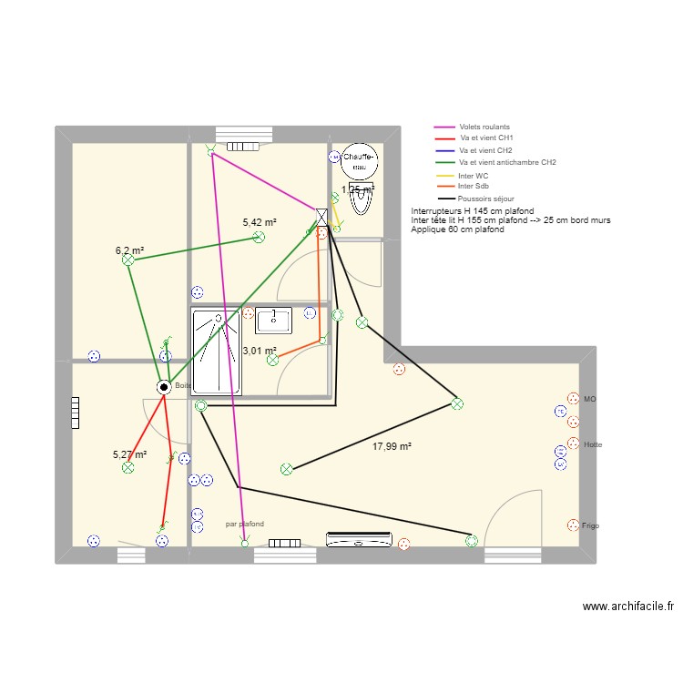 Eclairage Gite 1. Plan de 0 pièce et 0 m2
