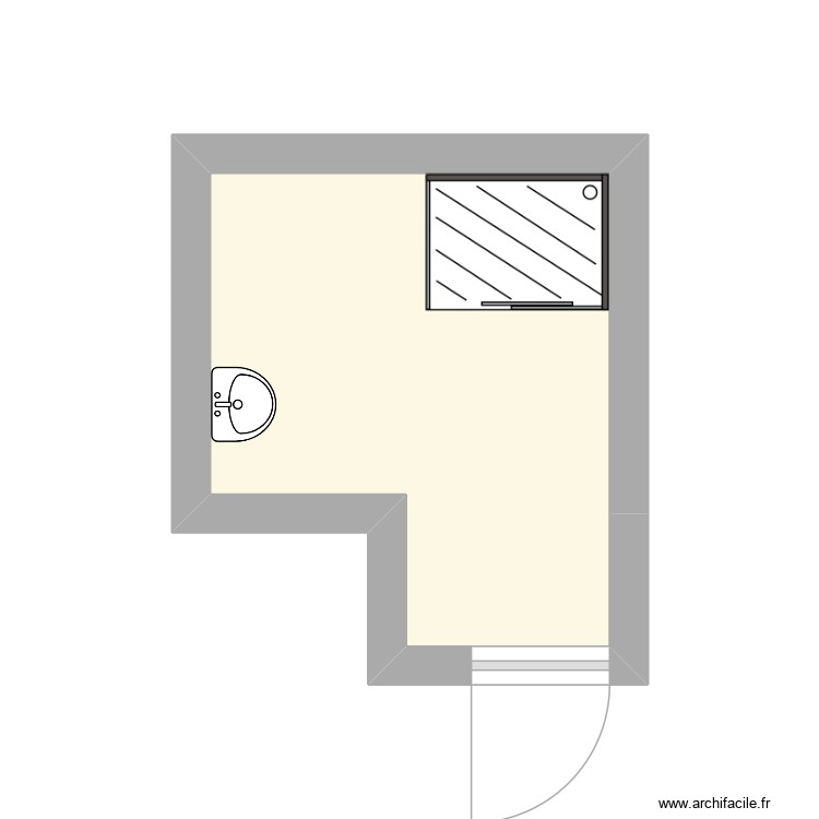 CARON SDB modifi&eacute;e. Plan de 0 pièce et 0 m2