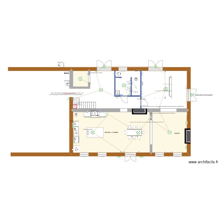AVEONE PLAN RDC. Plan de 3 pièces et 73 m2