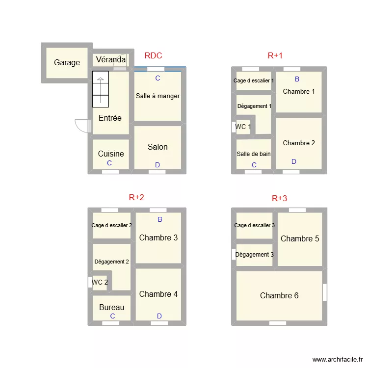 2410 CARTERON. Plan de 