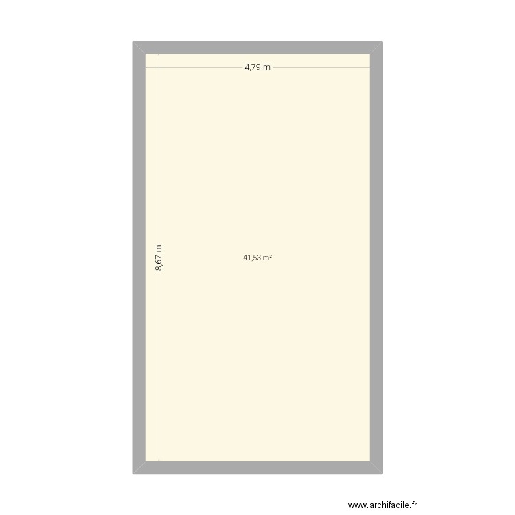 Dkr. Plan de 1 pièce et 42 m2