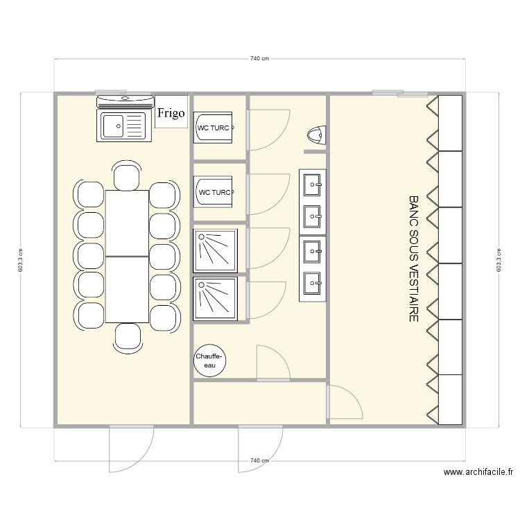 EIFFAGE CHANTIER ST PRIEST LECLERC. Plan de 8 pièces et 42 m2