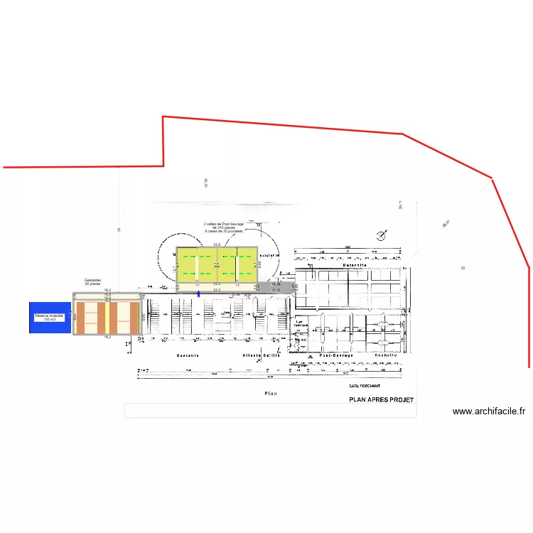 EARL PORCI NAIT Plan Projet VDEF 35M. Plan de 6 et 508 m² EARL PORCI NAIT Plan Projet VDEF 35M. Plan de 6 et 508 m²