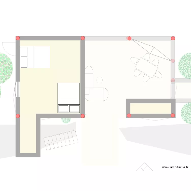 Bungalow Colibri V2. Plan de 5 pièces et 76 m²