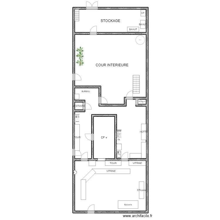Faustino nieuil. Plan de 7 pièces et 205 m2