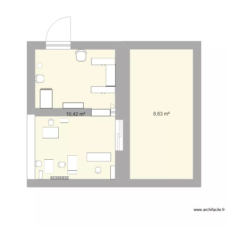 salon toilettage. Plan de 