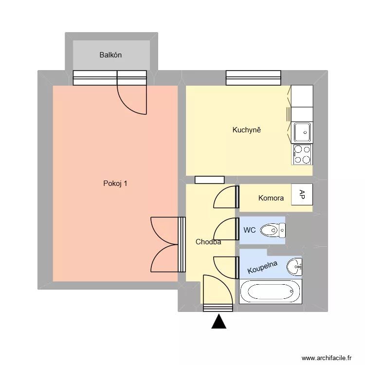 Lipov&aacute; 601, byt 10. Plan de 15  et 161 m²
