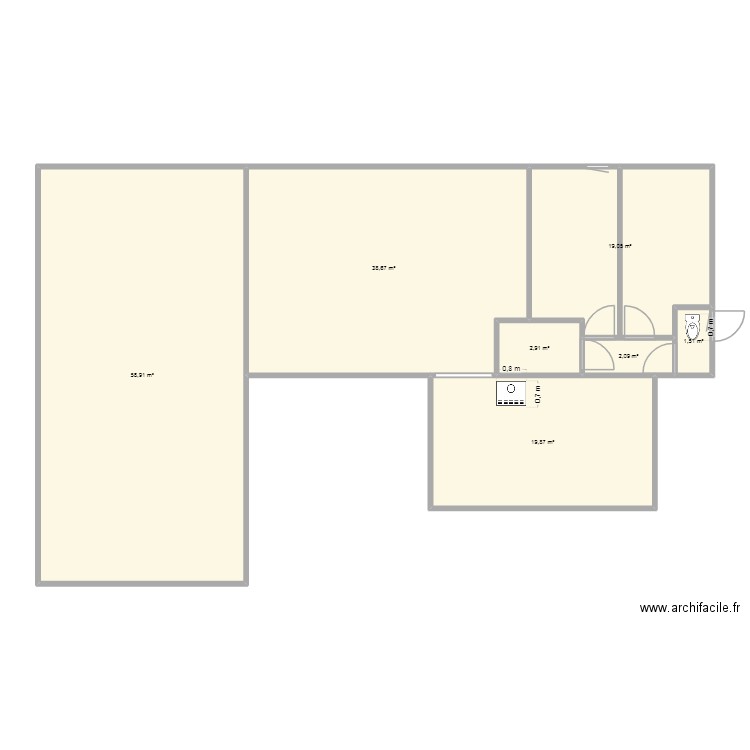 plan2 lolobio. Plan de 7 pièces et 143 m2