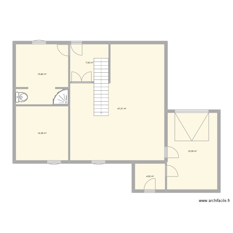 plan mini projet. Plan de 6 pièces et 108 m2