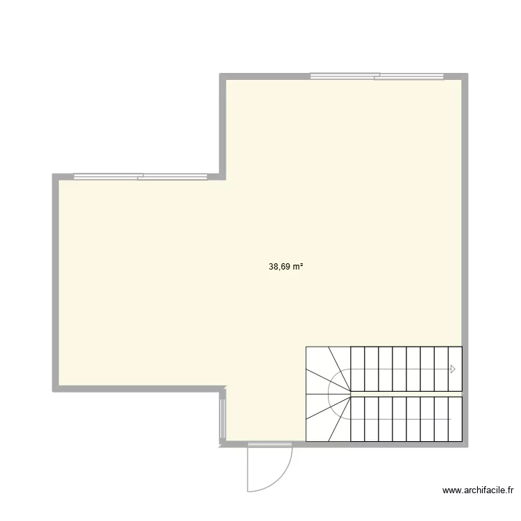 H&eacute;berl&eacute;. Plan de 1  et 39 m²