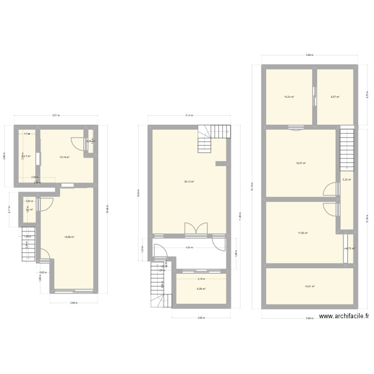 MAISON COMPLETE. Plan de 14 pièces et 144 m2
