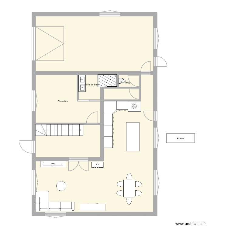 guemps option 2. Plan de 7 pièces et 109 m2