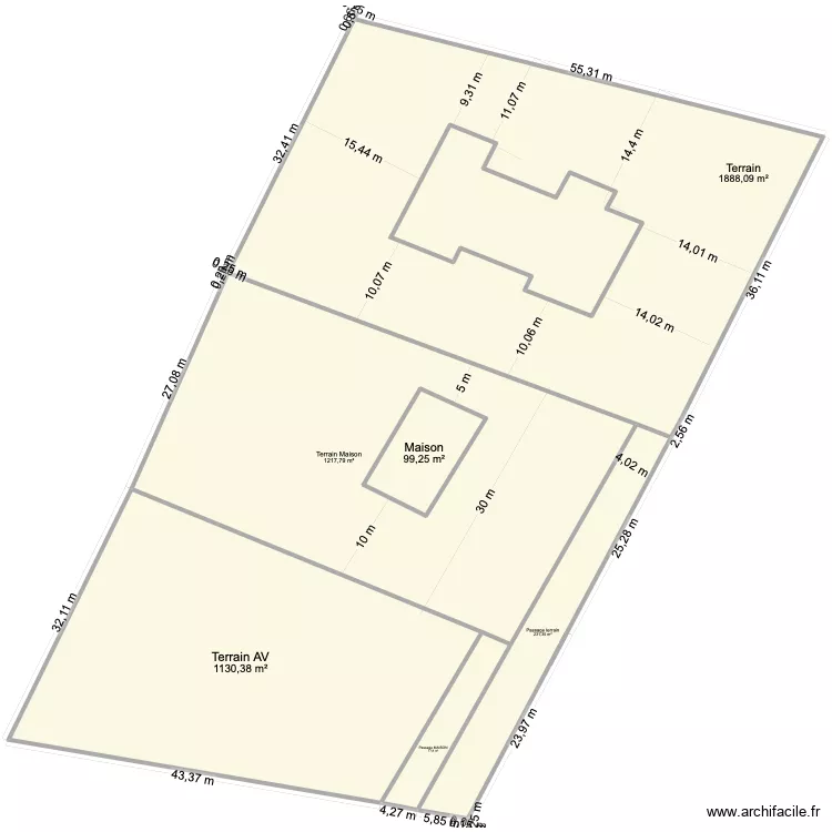 CADASTRE 2. Plan de 6 pièces et 4754 m² CADASTRE 2. Plan de 6 pièces et 4754 m²