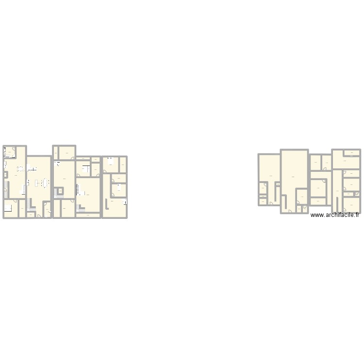 maison inter. Plan de 46 pièces et 950 m2