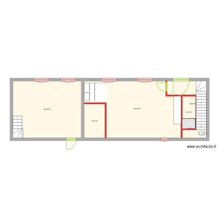 be&aume. Plan de 16 pièces et 246 m2