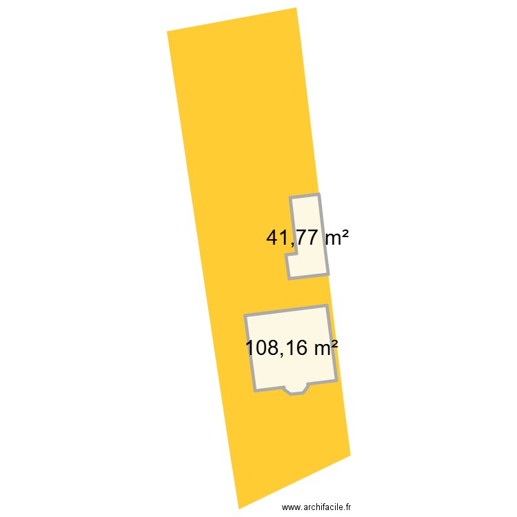 Cecere. Plan de 2 pièces et 150 m2