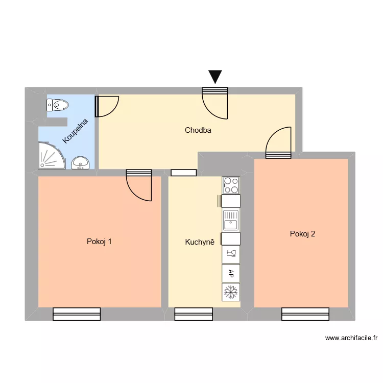 nám. Jana Nerudy 619, byt 19. Plan de 7 et 59 m² nám. Jana Nerudy 619, byt 19. Plan de 7 et 59 m²