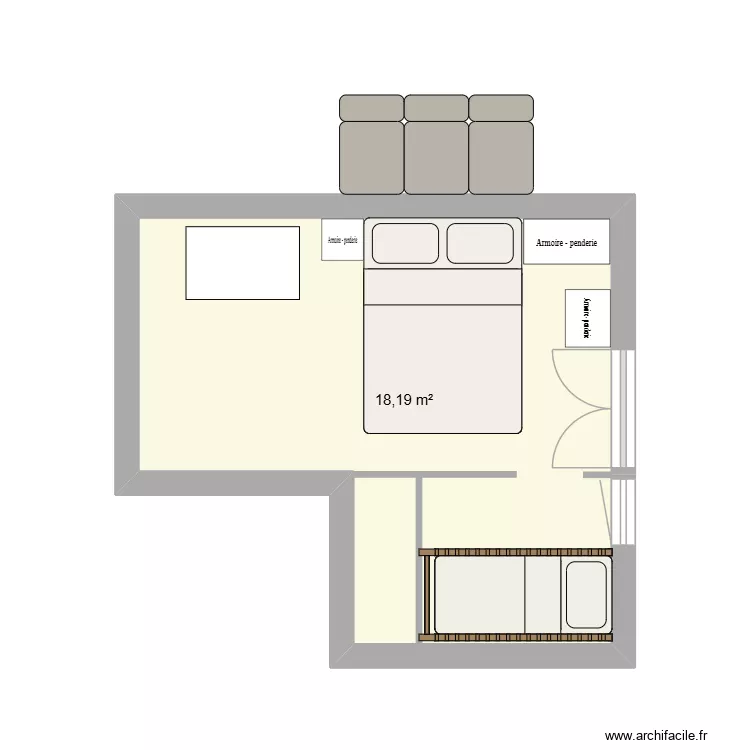 plan giens. Plan de 1 Pièce et 18 m² plan giens. Plan de 1 Pièce et 18 m²
