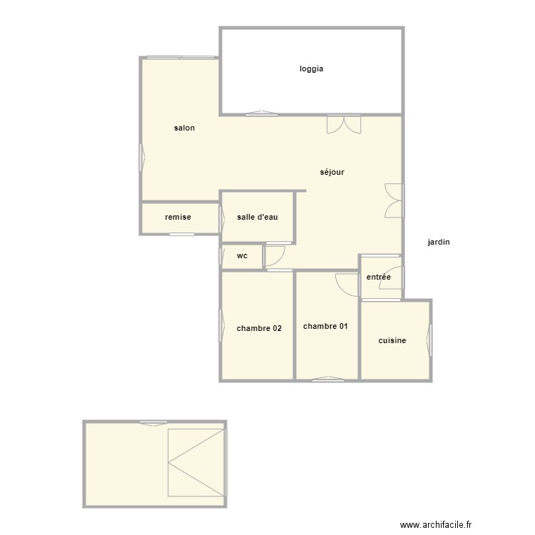 gohe. Plan de 10 pièces et 111 m2