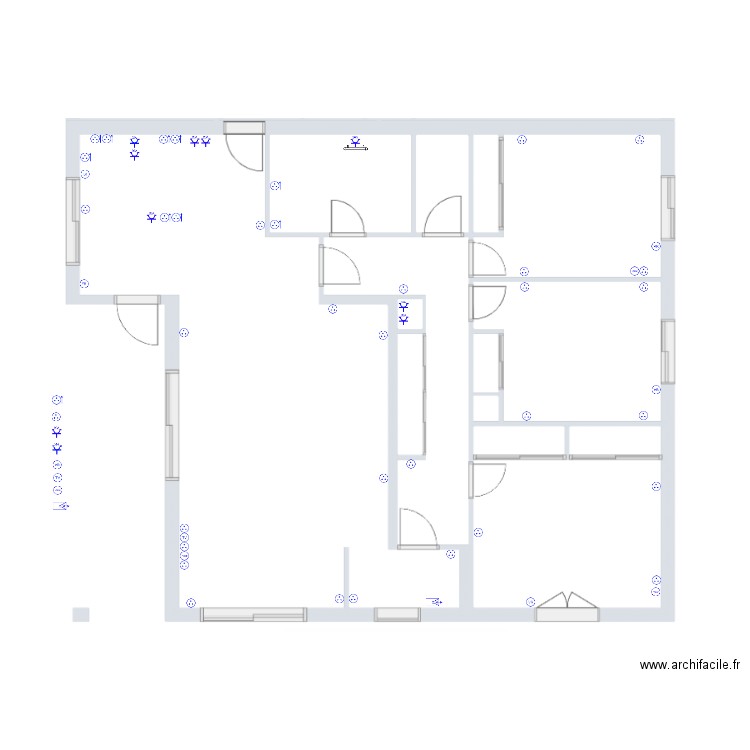 RT 25-460 De La Fournière Réseau prises électriques. Plan de 0 pièce et 0 m2