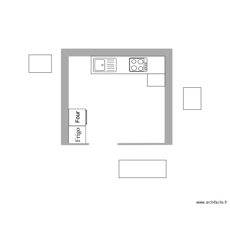 Cuisine Calvisson. Plan de 0 pièce et 0 m2