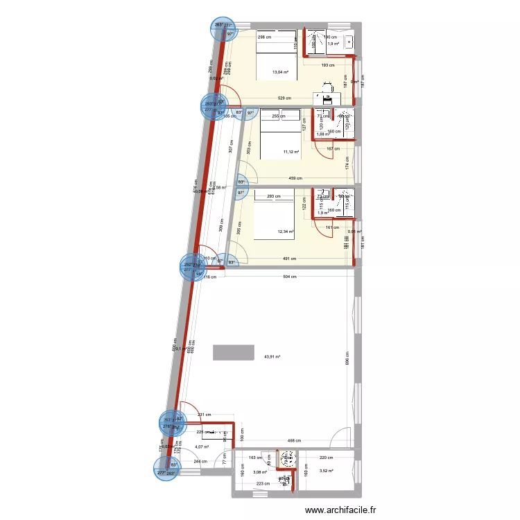 SAS Entr&eacute;e Jean Poisson. Plan de 