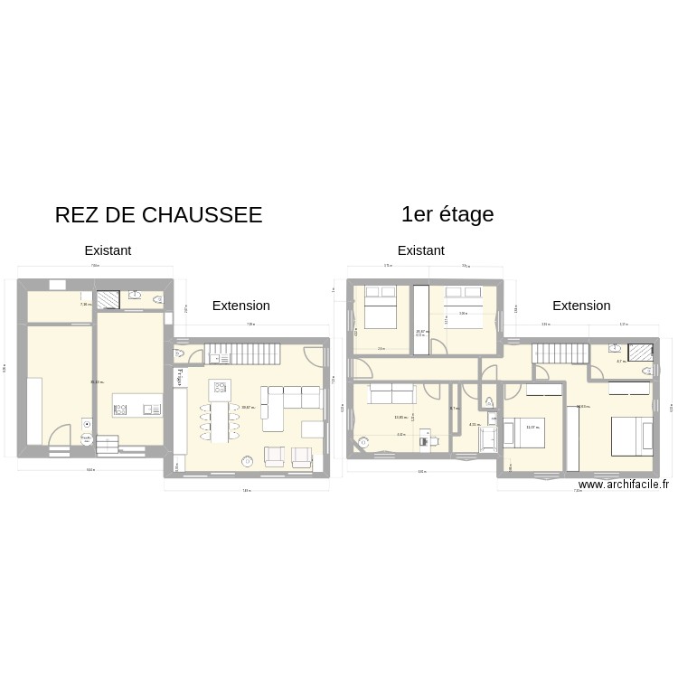 maison définitive. Plan de 10 pièces et 168 m2