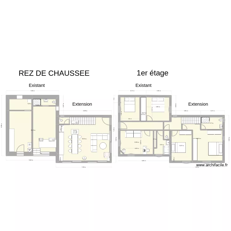 maison d&eacute;finitive. Plan de 10 pièces et 168 m²