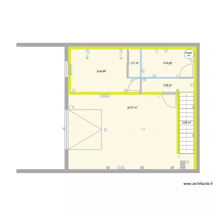 resca Arnave sans meuble. Plan de resca Arnave sans meuble. Plan de