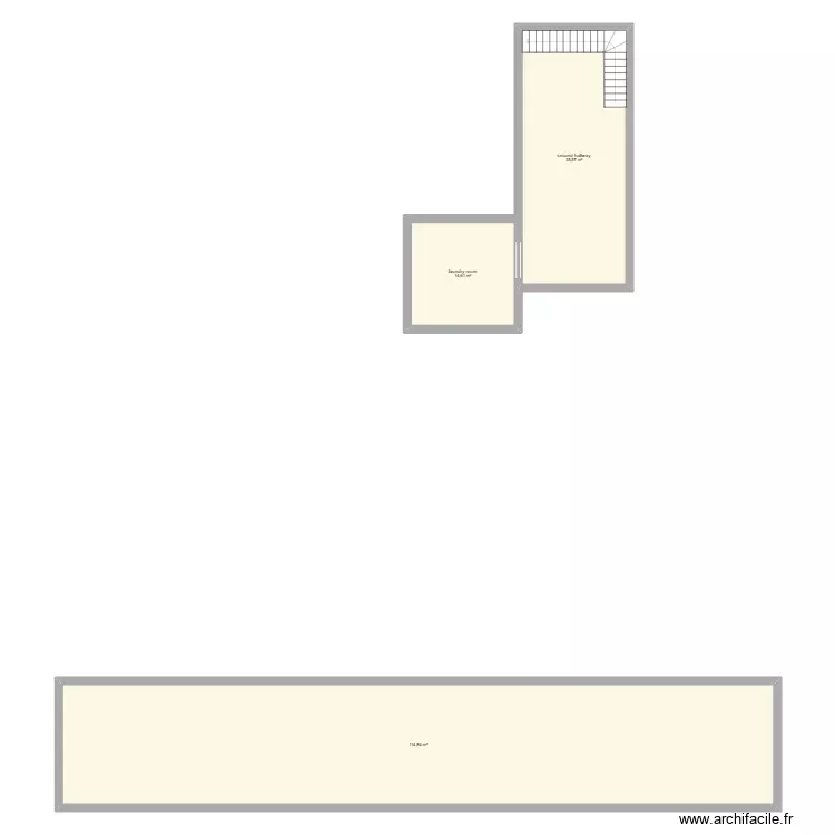 VILLA, second floor. Plan de 3 Pièces et 165 m² VILLA, second floor. Plan de 3 Pièces et 165 m²