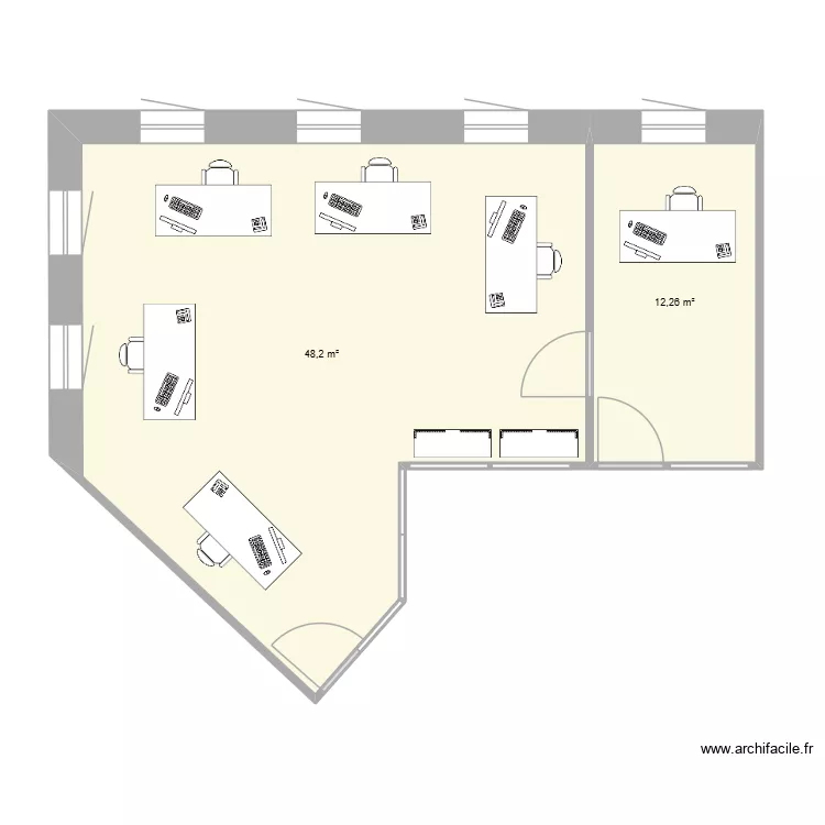 W&M ACTUEL. Plan de 2  et 60 m²