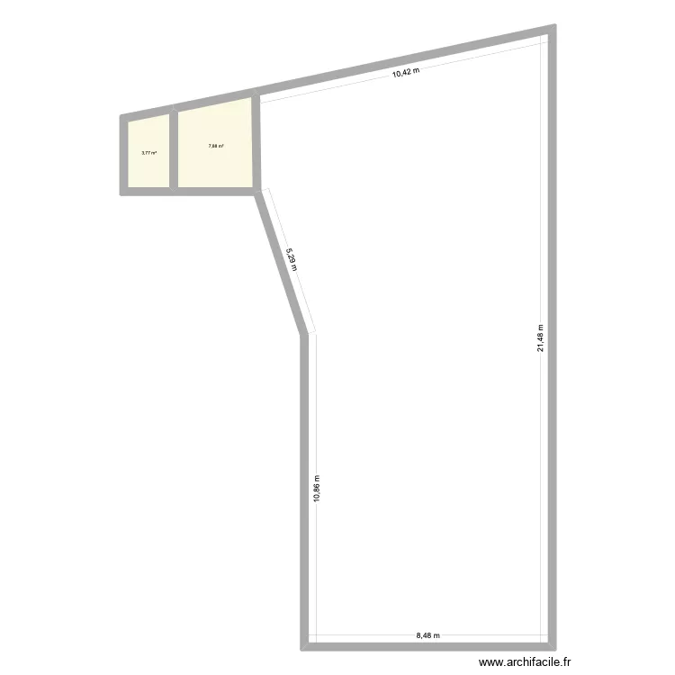 magasin vincent. Plan de 2 Pièces et 12 m²