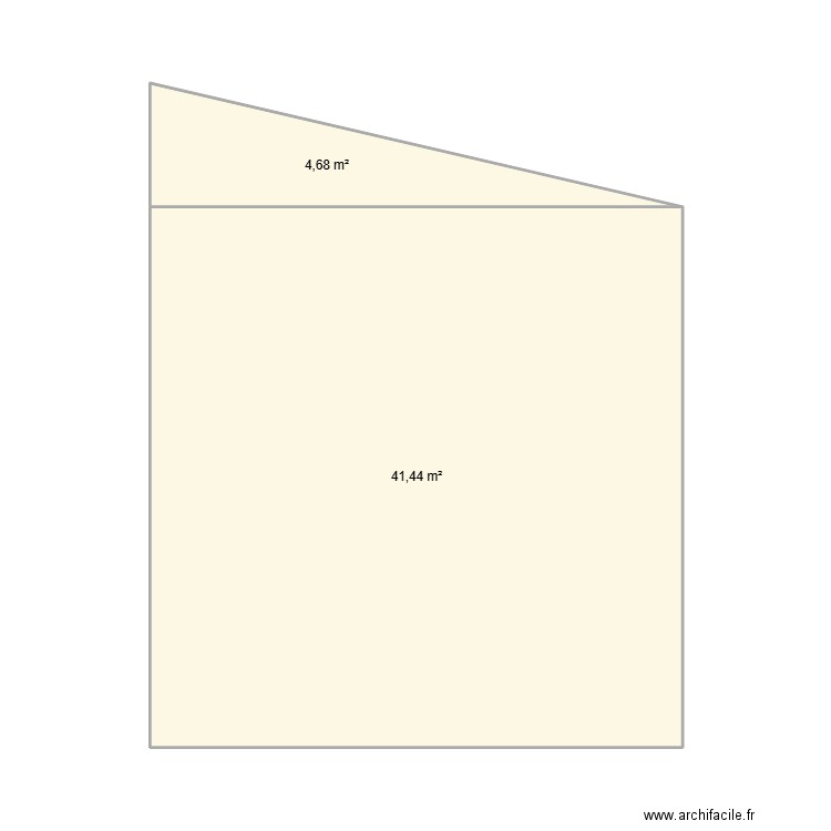 Lmzar. Plan de 2 pièces et 46 m2