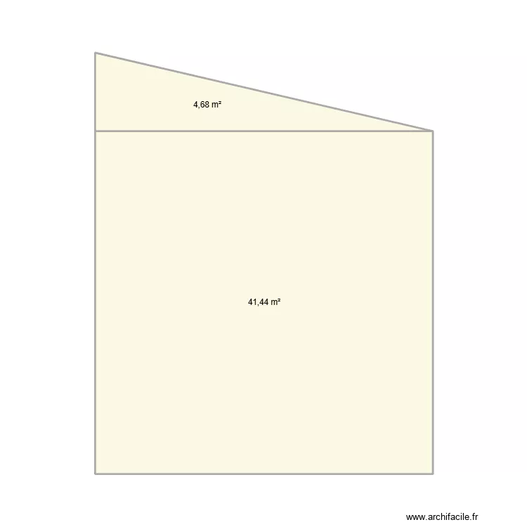 Lmzar. Plan de 2 pièces et 46 m²