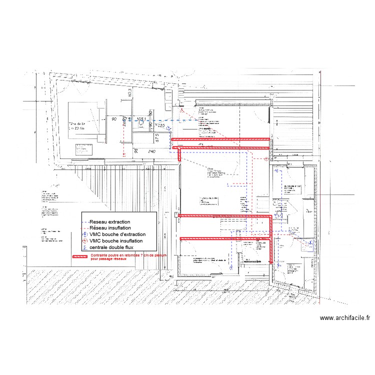 sousa plan reseaux VMC RDC. Plan de 0 pièce et 0 m2