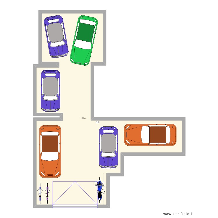 GARAGE PERIER. Plan de 1 pièce et 106 m2