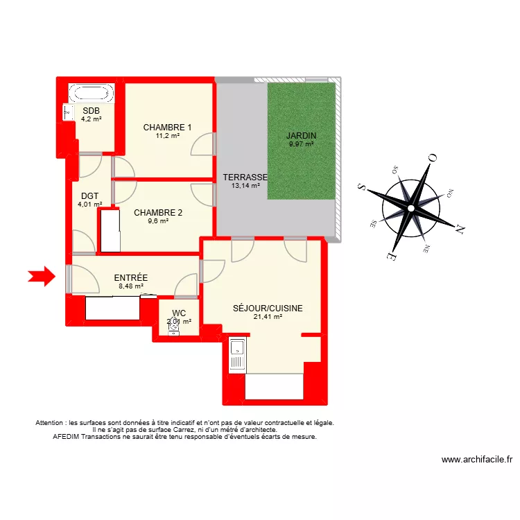 BI 34394. Plan de 17  et 99 m²